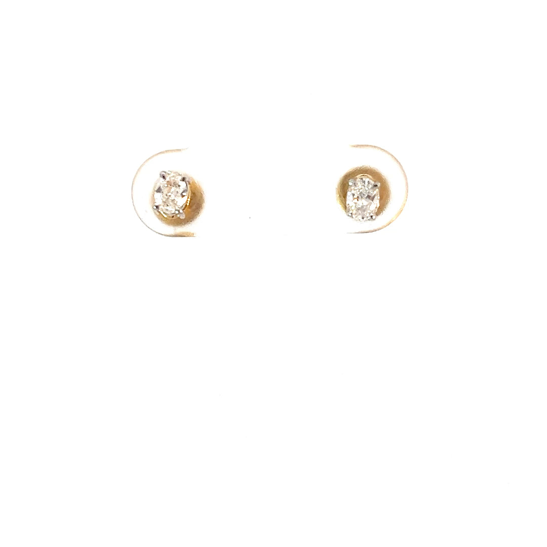 Oval Solitaire Earring