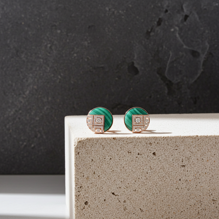 Malachite Earring