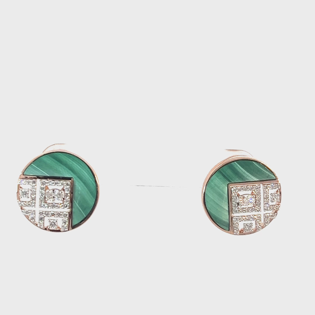 Malachite Earring